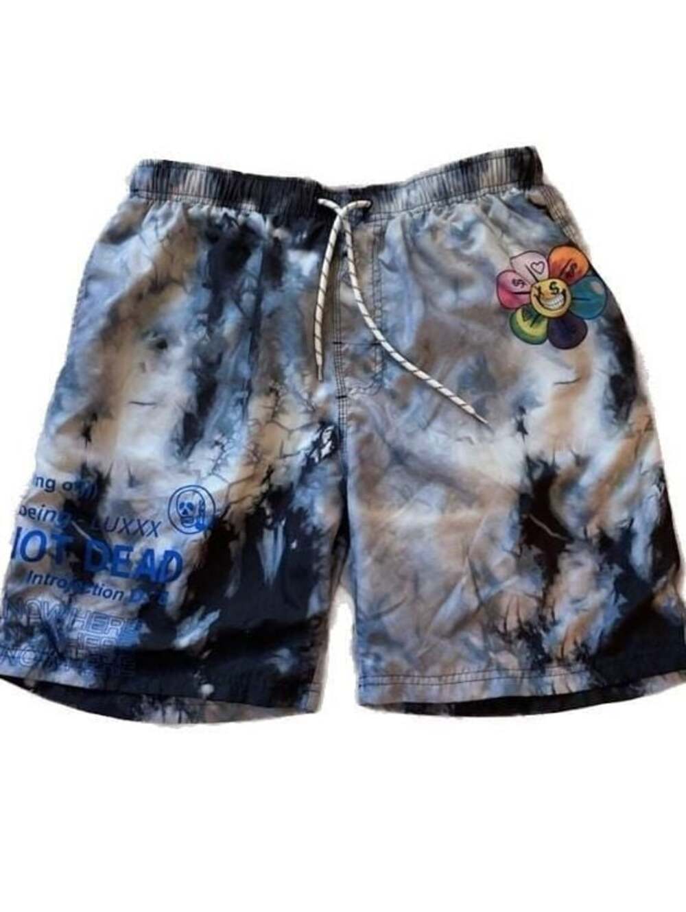 Philipp Plein Tie-Dye Graphic Swim Shorts Size L